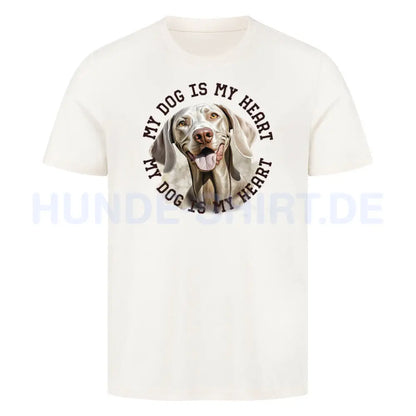 Premium T-Shirt "Weimaraner HEART 2" Natural Raw – hunde-shirt.de