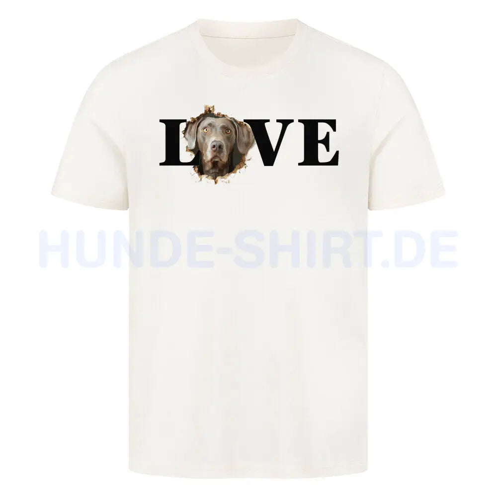 Premium T-Shirt "Weimaraner LOVE" Natural Raw – hunde-shirt.de