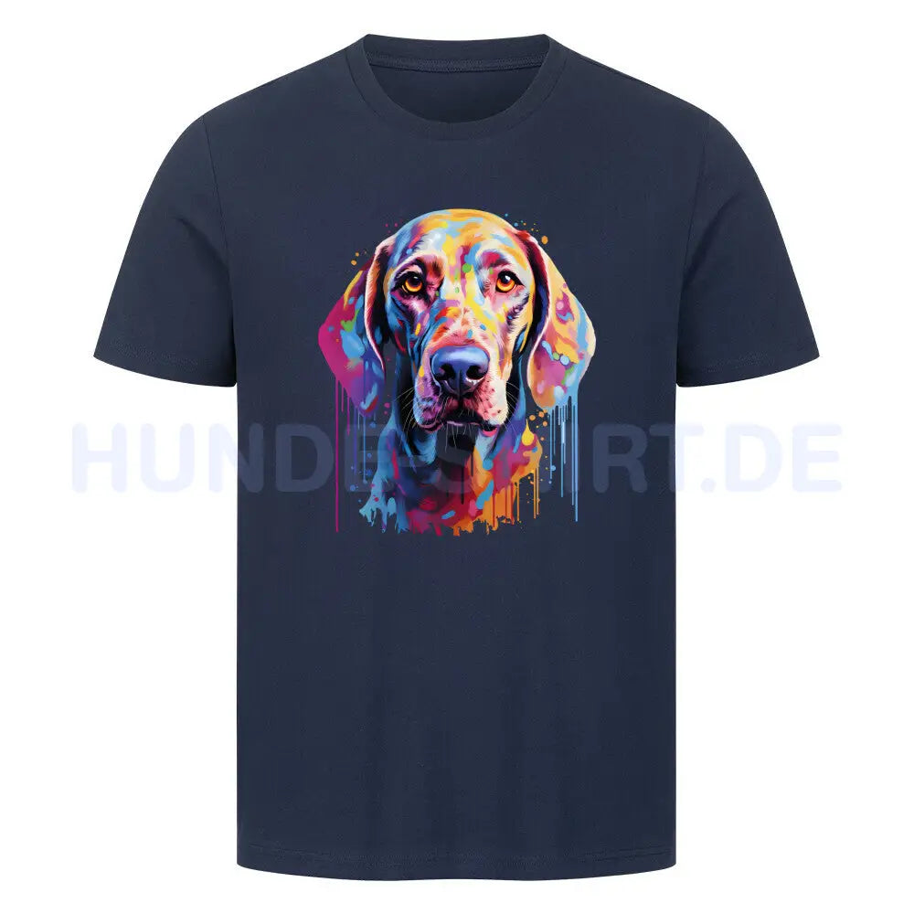 Premium T-Shirt "Weimaraner Paint" French Navy – hunde-shirt.de