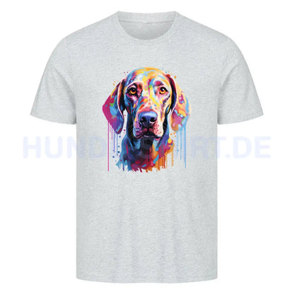 Premium T-Shirt "Weimaraner Paint" Heather Grey – hunde-shirt.de