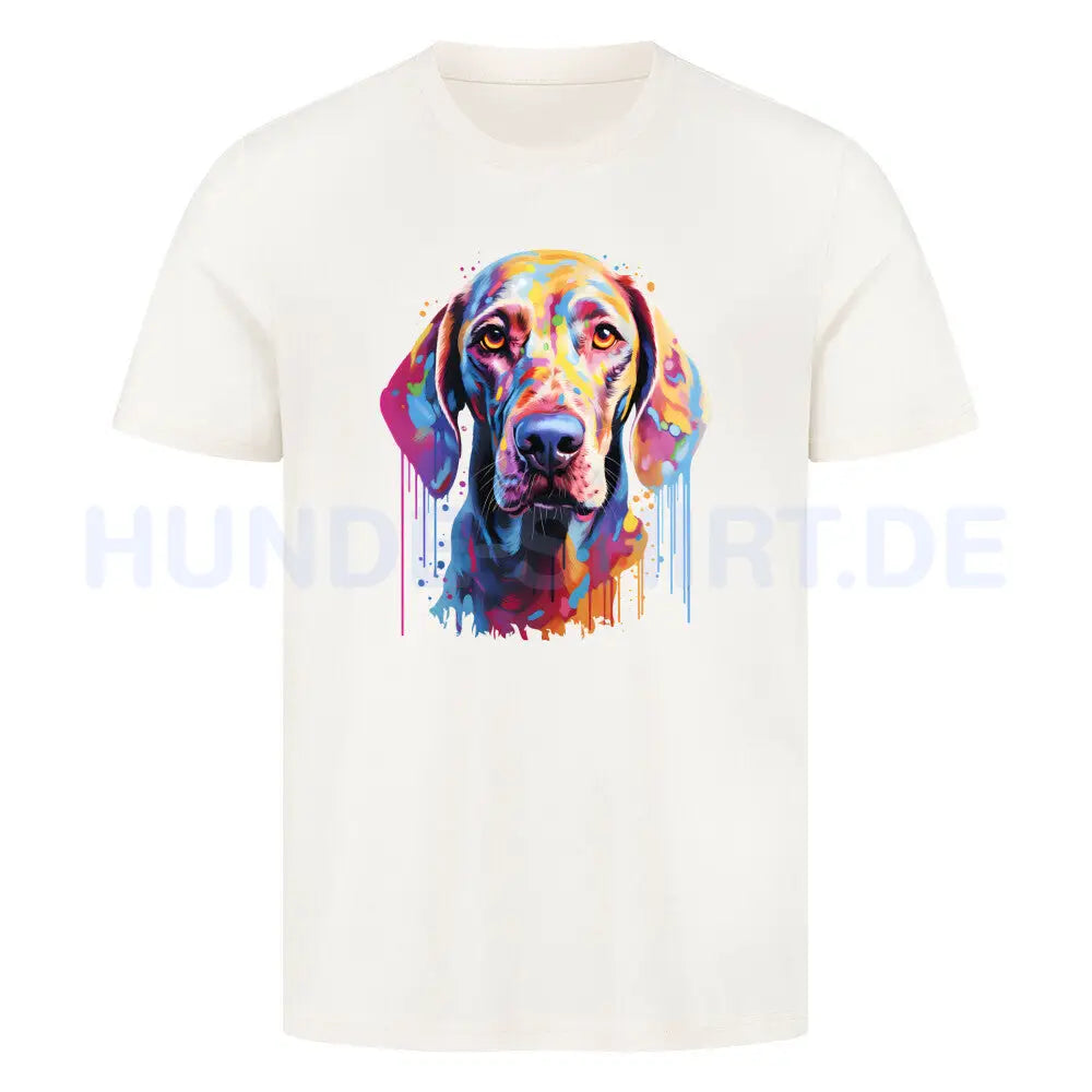 Premium T-Shirt "Weimaraner Paint" Natural Raw – hunde-shirt.de