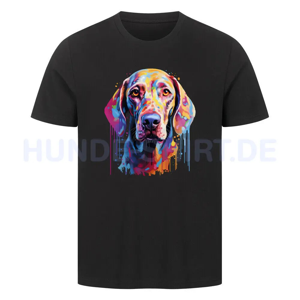 Premium T-Shirt "Weimaraner Paint" Schwarz – hunde-shirt.de