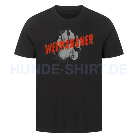 Premium T-Shirt "Weimaraner - PAW" Schwarz – hunde-shirt.de