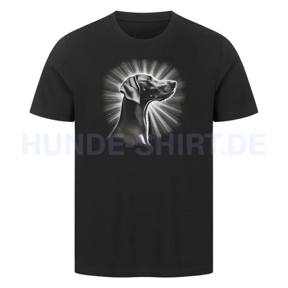 Premium T-Shirt "Weimaraner - Shine" Schwarz – hunde-shirt.de