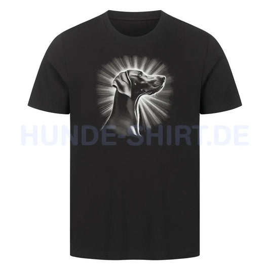 Premium T-Shirt "Weimaraner - Shine" Schwarz – hunde-shirt.de