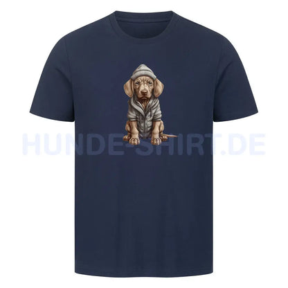 Premium T-Shirt "Weimaraner - Winterbub" French Navy – hunde-shirt.de