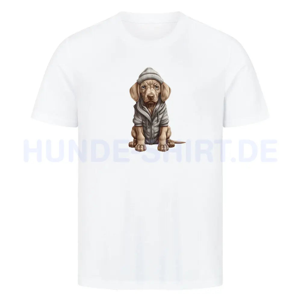 Premium T-Shirt "Weimaraner - Winterbub" Weiß – hunde-shirt.de