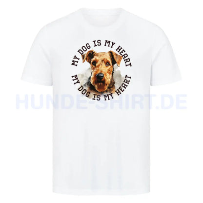 Premium T-Shirt "Welsh Terrier HEART" Weiß – hunde-shirt.de