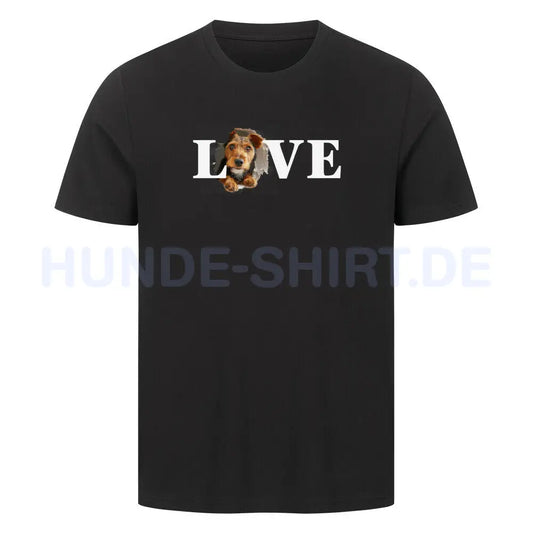 Premium T-Shirt "Welsh Terrier - LOVE" Schwarz – hunde-shirt.de