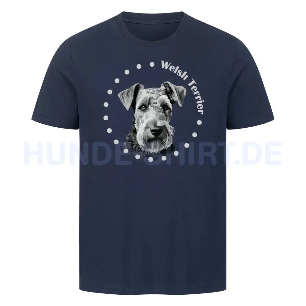 Premium T-Shirt "Welsh Terrier R" French Navy – hunde-shirt.de