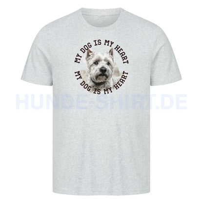 Premium T-Shirt "West Highland White Terrier HEART" Heather Grey – hunde-shirt.de