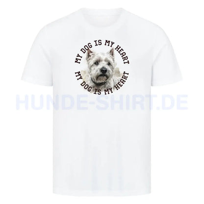 Premium T-Shirt "West Highland White Terrier HEART" Weiß – hunde-shirt.de