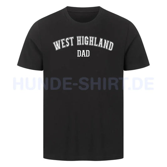 Premium T-Shirt "Westie - DAD" Schwarz – hunde-shirt.de