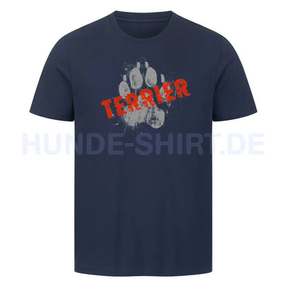 Premium T-Shirt "Westie - PAW" French Navy – hunde-shirt.de