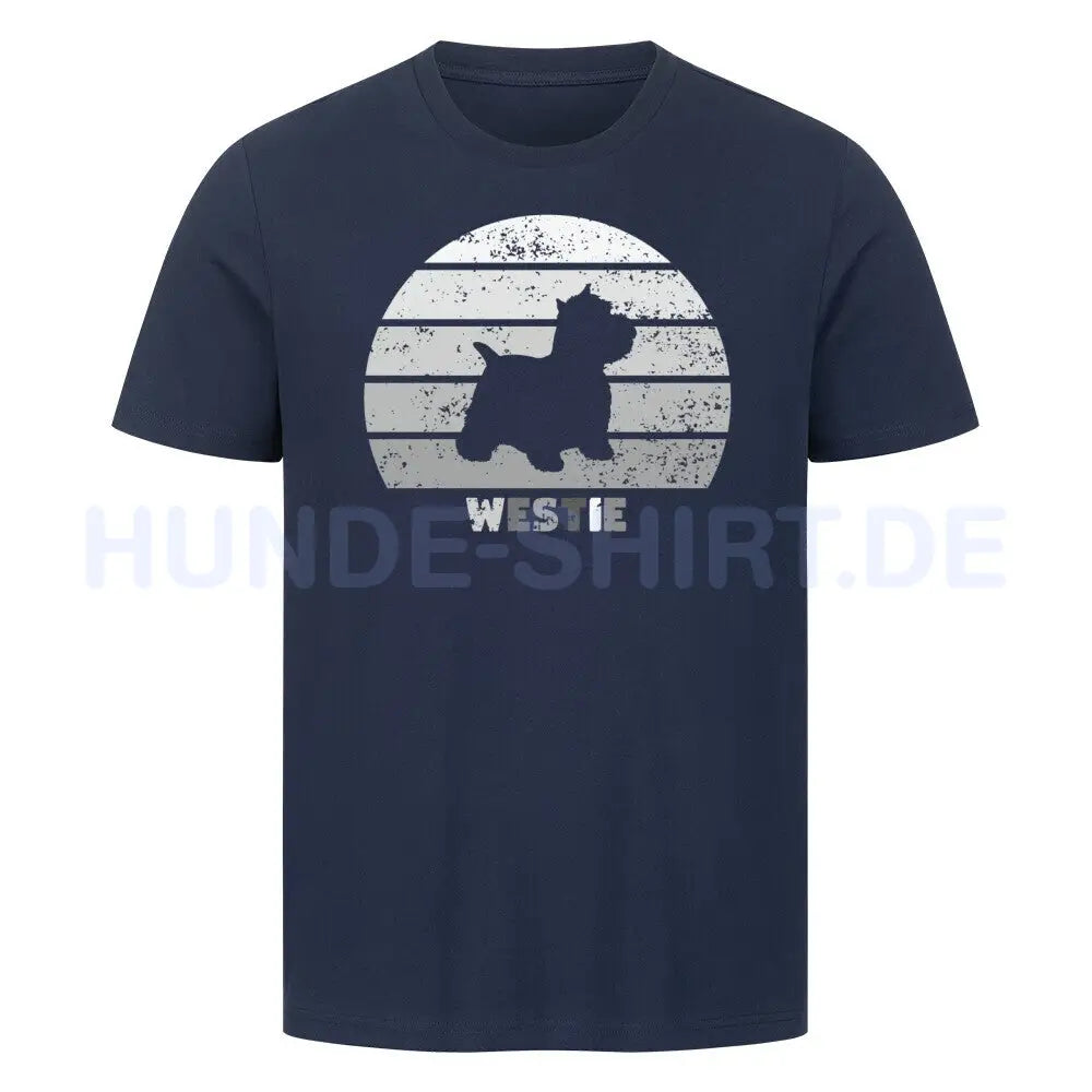 Premium T-Shirt "Westie" French Navy – hunde-shirt.de