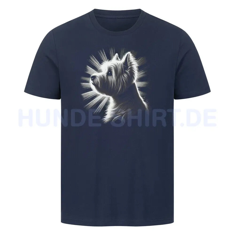 Premium T-Shirt "Westie - Shine" French Navy – hunde-shirt.de