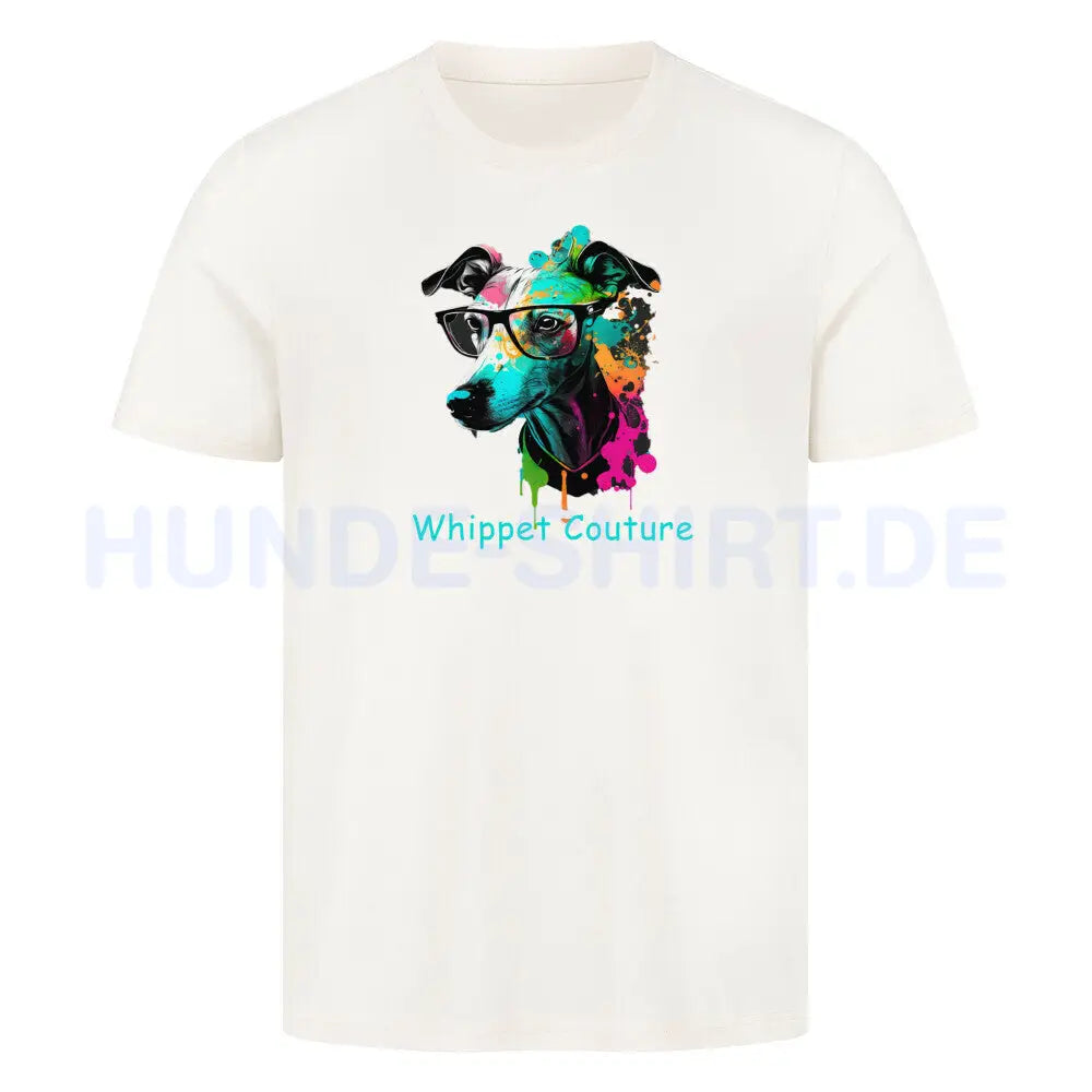 Premium T-Shirt "Whippet Couture" Natural Raw – hunde-shirt.de