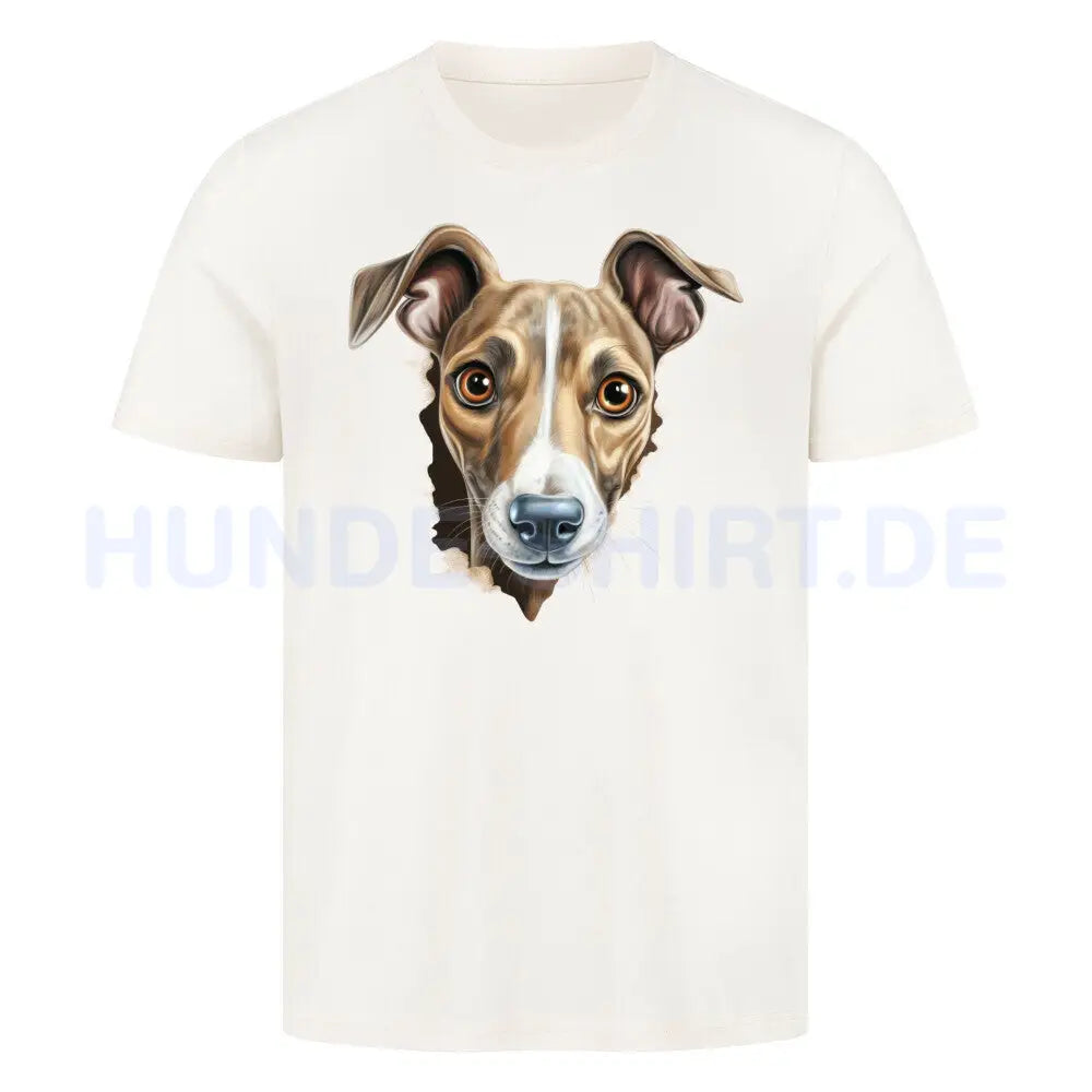 Premium T-Shirt "Whippet Hole" Natural Raw – hunde-shirt.de