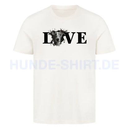 Premium T-Shirt "Whippet LOVE" Natural Raw – hunde-shirt.de