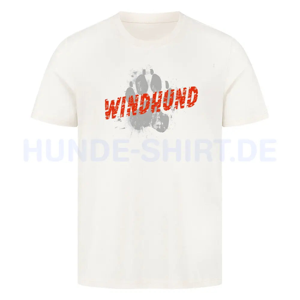 Premium T-Shirt "Windhund - PAW" Natural Raw – hunde-shirt.de