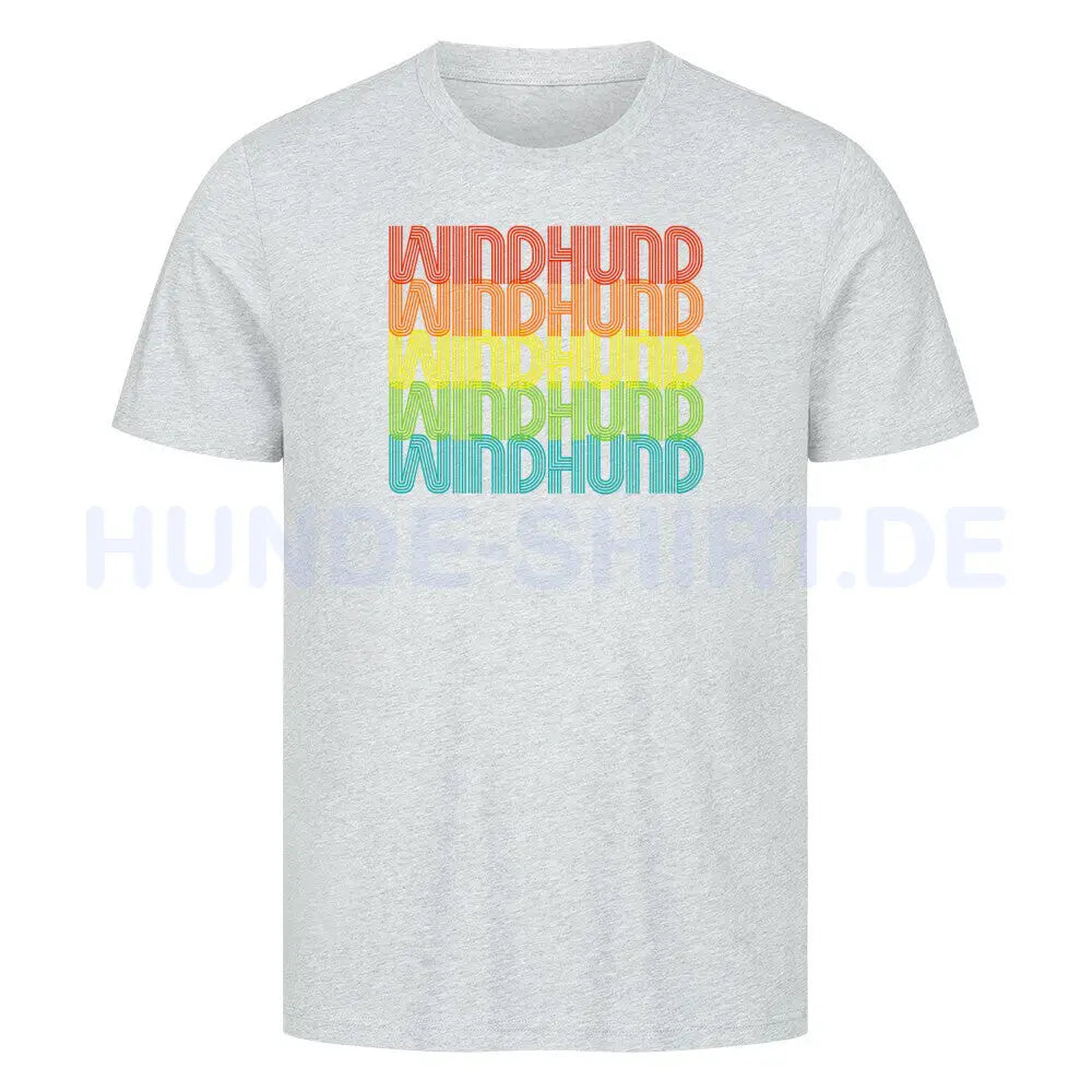 Premium T-Shirt "Windhund - RETRO" Heather Grey – hunde-shirt.de