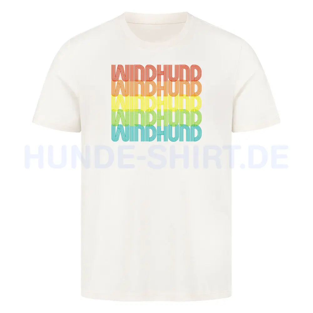 Premium T-Shirt "Windhund - RETRO" Natural Raw – hunde-shirt.de