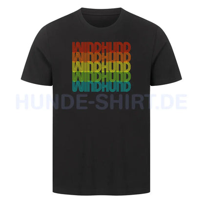 Premium T-Shirt "Windhund - RETRO" Schwarz – hunde-shirt.de