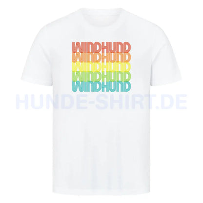 Premium T-Shirt "Windhund - RETRO" Weiß – hunde-shirt.de