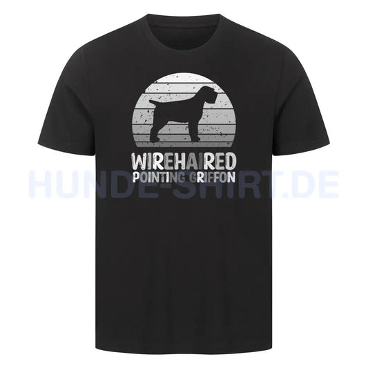 Premium T-Shirt "Wirehaired Pointing Griffon" Schwarz – hunde-shirt.de