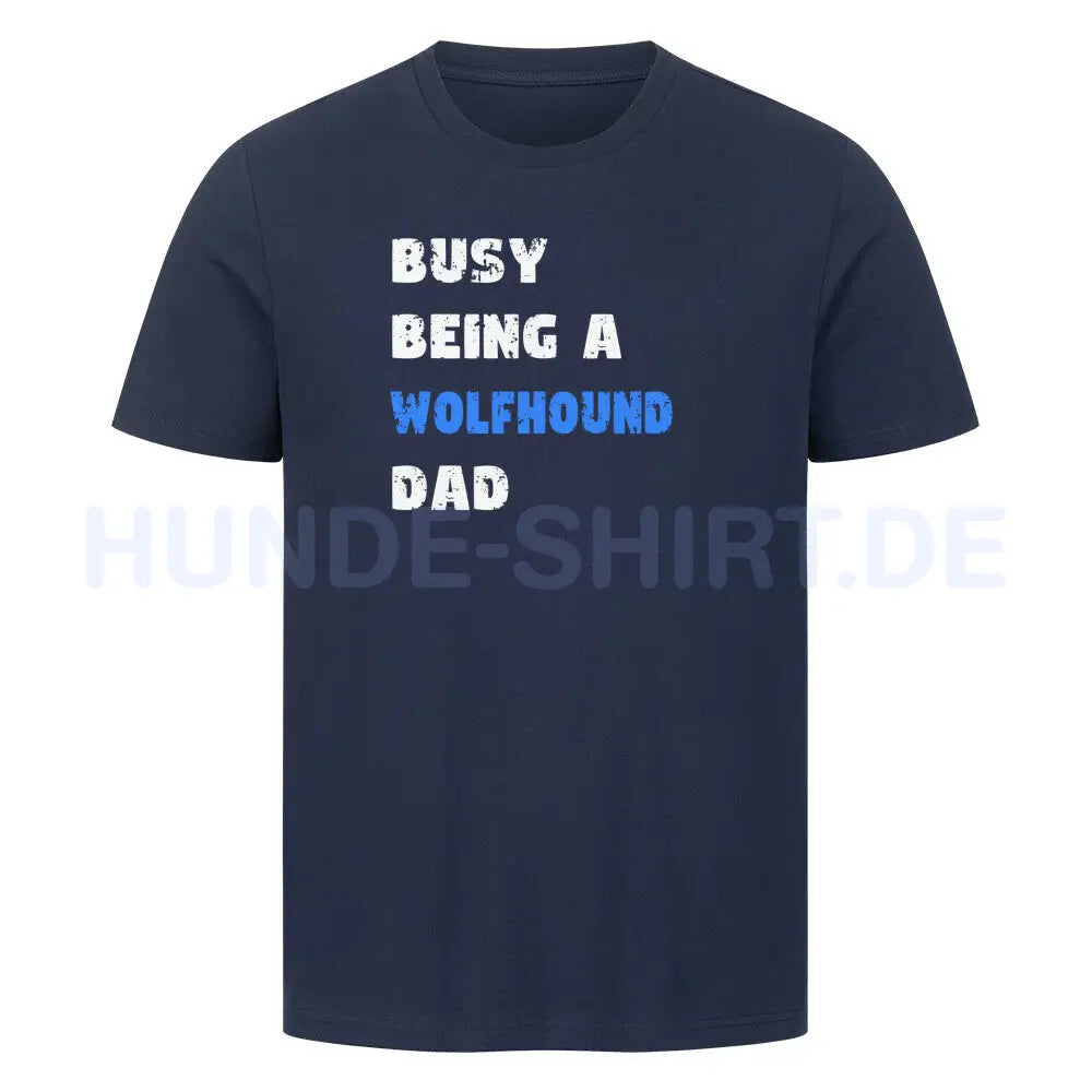 Premium T-Shirt "Wolfhound DAD" French Navy – hunde-shirt.de