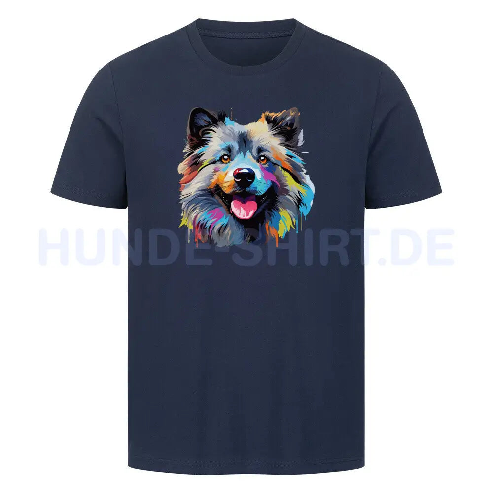 Premium T-Shirt "Wolfsspitz - ART" French Navy – hunde-shirt.de