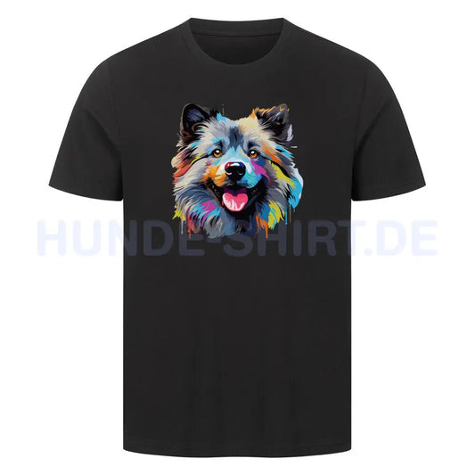 Premium T-Shirt "Wolfsspitz - ART" Schwarz – hunde-shirt.de