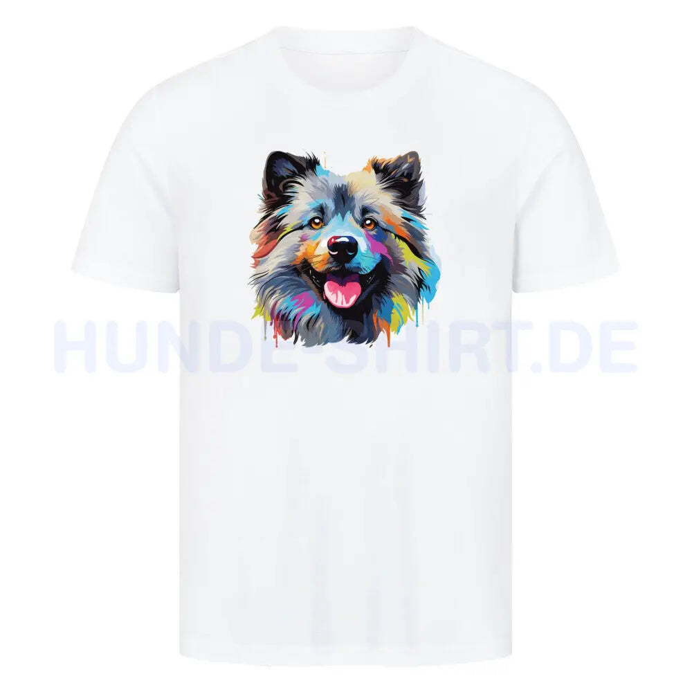 Premium T-Shirt "Wolfsspitz - ART" Weiß – hunde-shirt.de