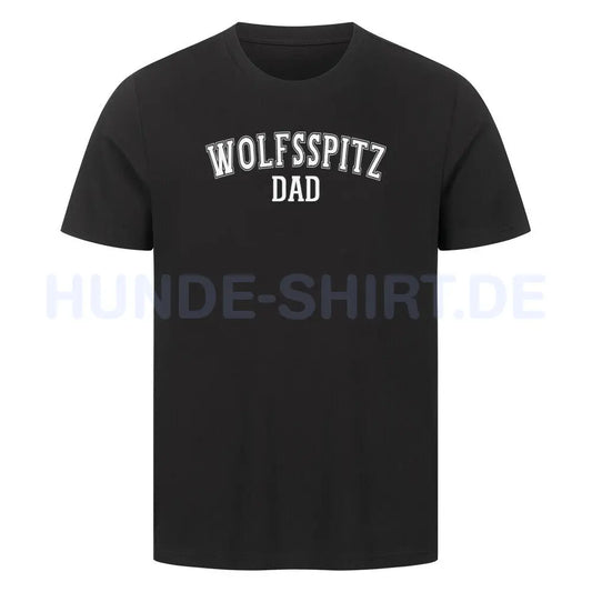 Premium T-Shirt "Wolfsspitz - DAD" Schwarz – hunde-shirt.de