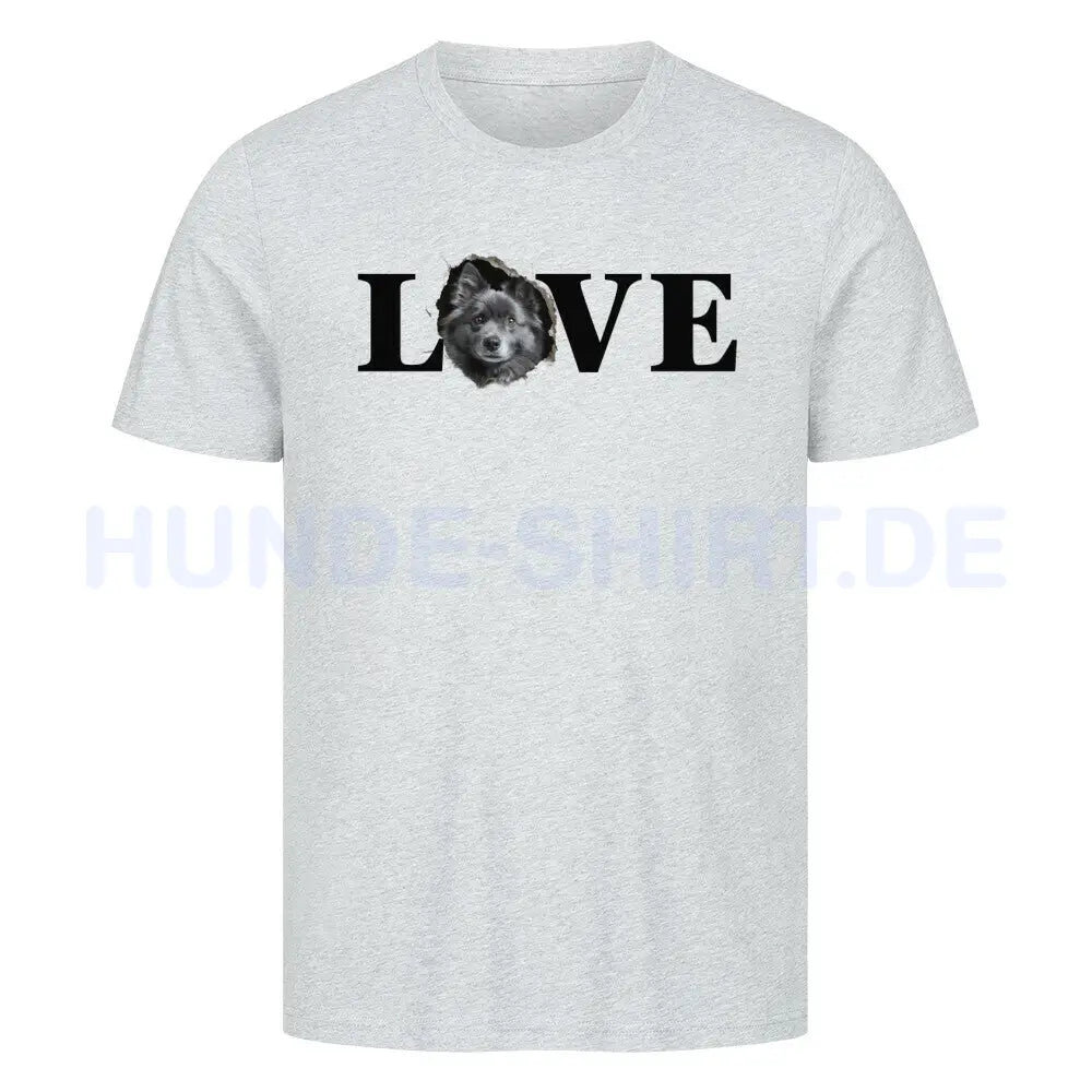 Premium T-Shirt "Wolfsspitz LOVE" Heather Grey – hunde-shirt.de