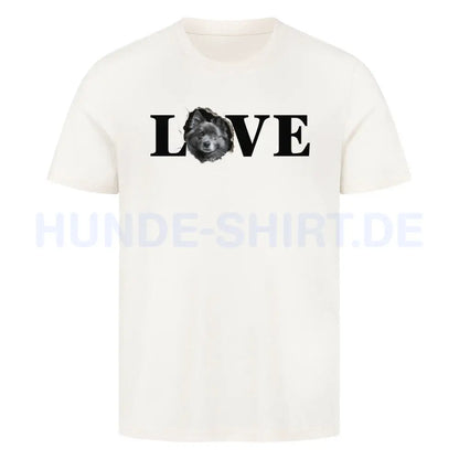 Premium T-Shirt "Wolfsspitz LOVE" Natural Raw – hunde-shirt.de