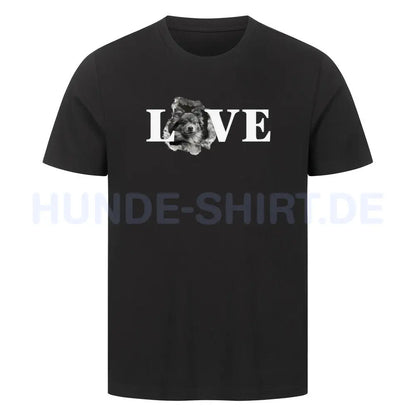 Premium T-Shirt "Wolfsspitz - LOVE" Schwarz – hunde-shirt.de