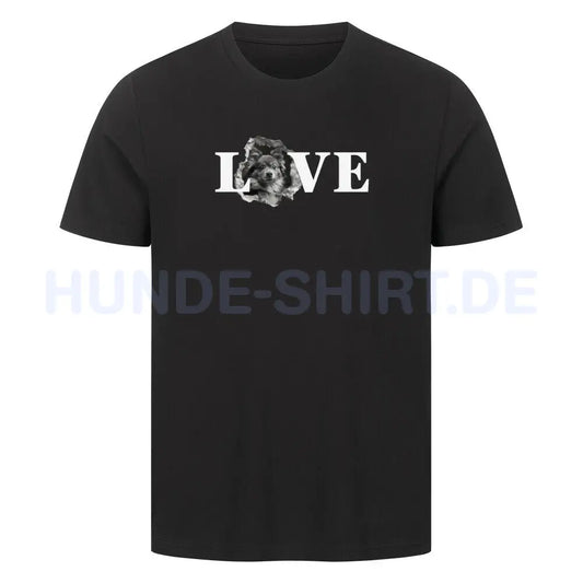 Premium T-Shirt "Wolfsspitz - LOVE" Schwarz – hunde-shirt.de