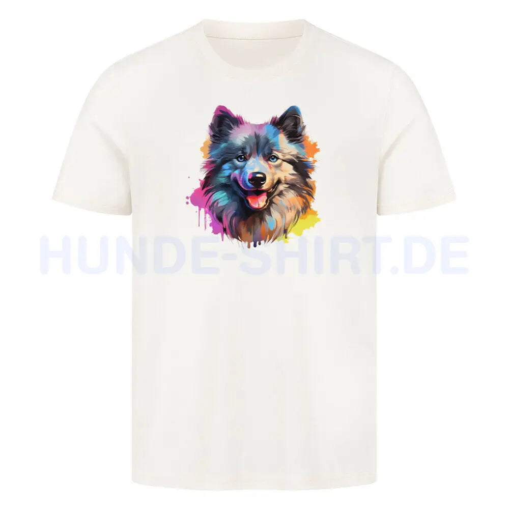 Premium T-Shirt "Wolfsspitz - Paint" Natural Raw – hunde-shirt.de