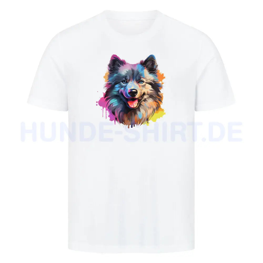 Premium T-Shirt "Wolfsspitz - Paint" Weiß – hunde-shirt.de