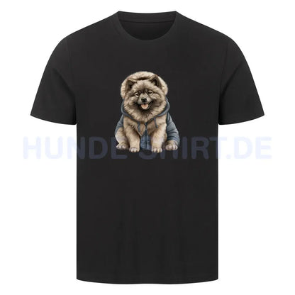 Premium T-Shirt "Wolfsspitz - Winter" Schwarz – hunde-shirt.de