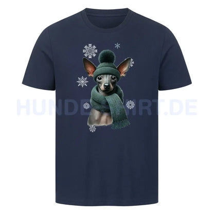 Premium T-Shirt "Xolo Winter" French Navy – hunde-shirt.de