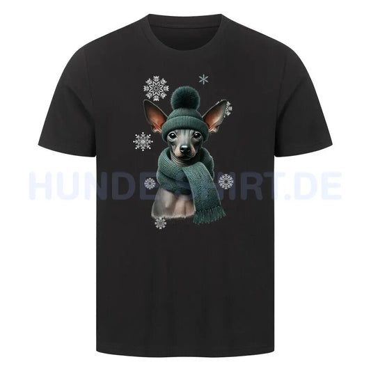 Premium T-Shirt "Xolo Winter" Schwarz – hunde-shirt.de