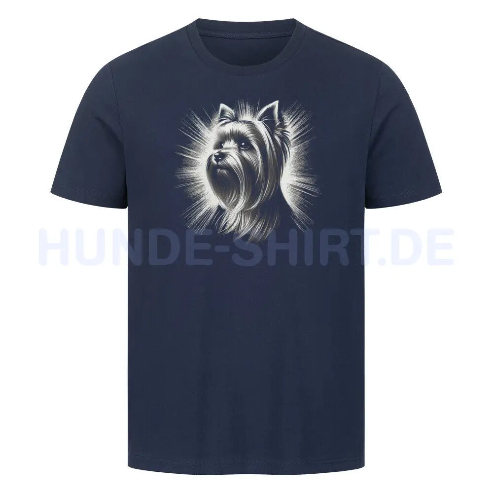 Premium T-Shirt "Yorkie - Bright" French Navy – hunde-shirt.de