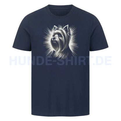 Premium T-Shirt "Yorkie - Bright" French Navy – hunde-shirt.de