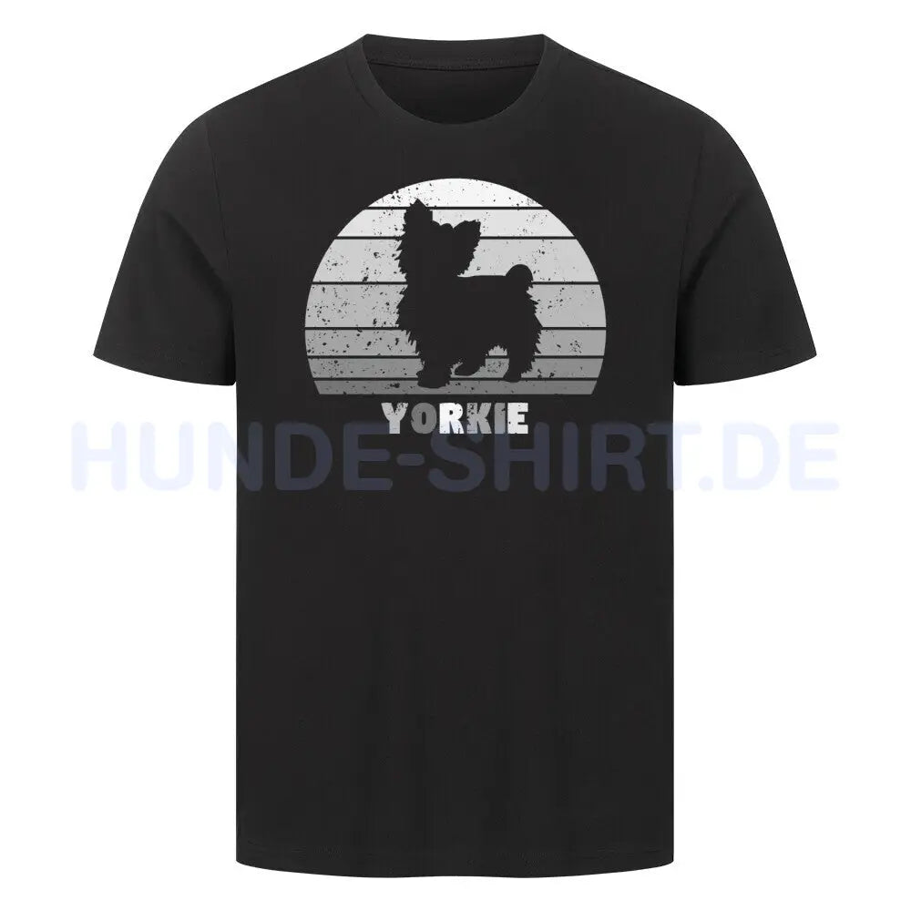 Premium T-Shirt "Yorkie" Schwarz – hunde-shirt.de