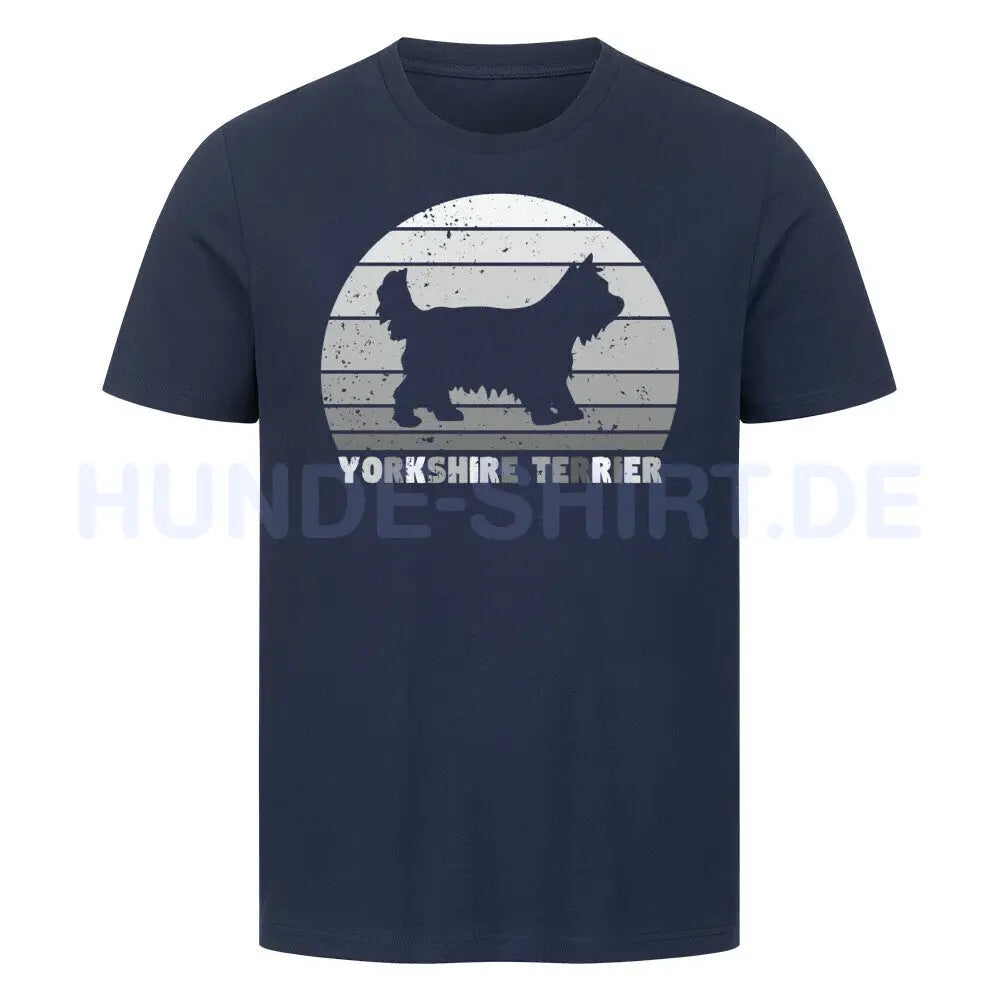 Premium T-Shirt "Yorkshire Terrier" French Navy – hunde-shirt.de