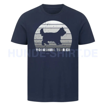 Premium T-Shirt "Yorkshire Terrier" French Navy – hunde-shirt.de