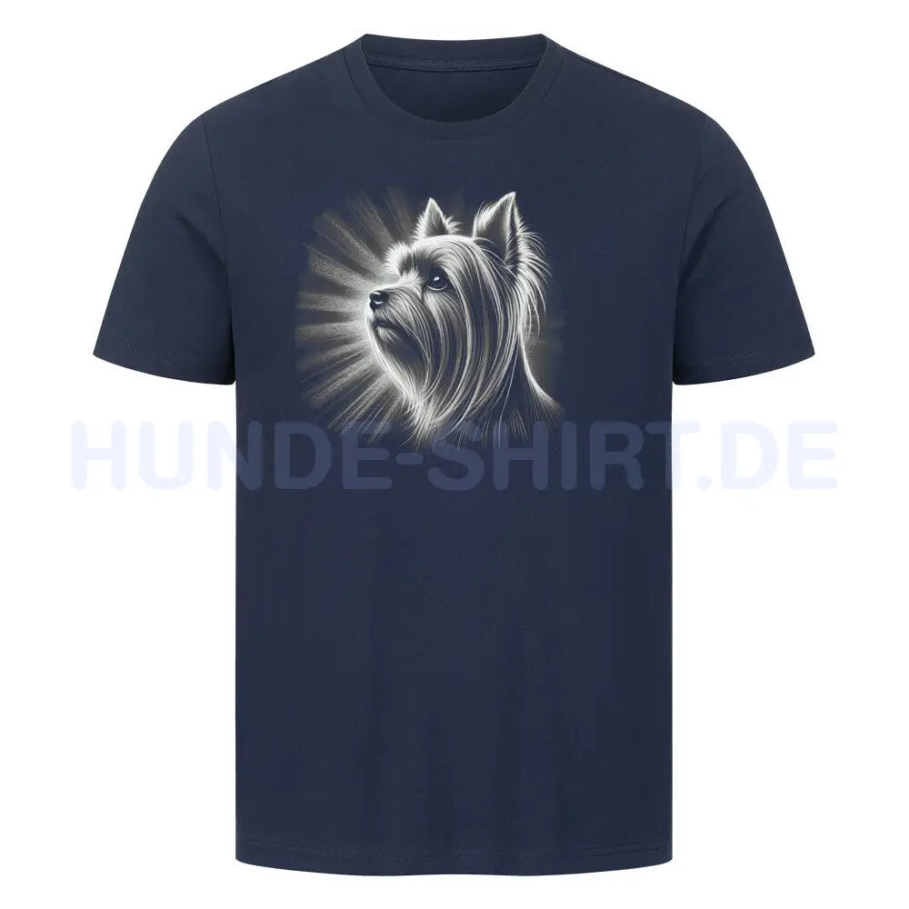 Premium T-Shirt "Yorkshire Terrier - Shine" French Navy – hunde-shirt.de