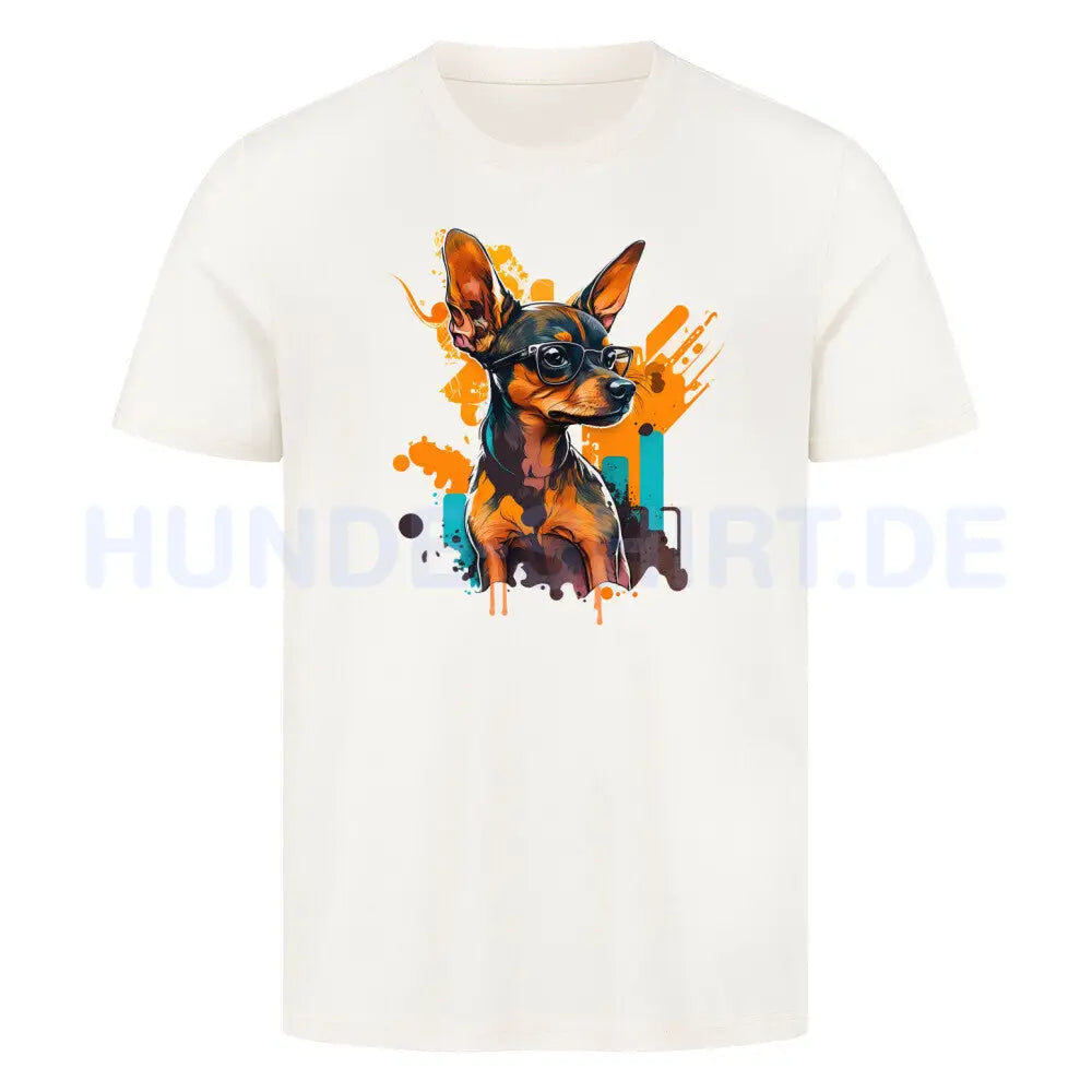 Premium T-Shirt "Zwergpinscher - Art" Natural Raw – hunde-shirt.de